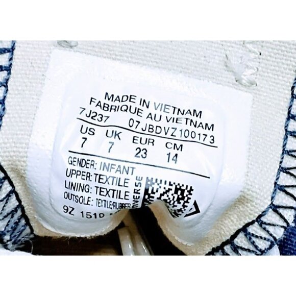 Converse All Star Infant Navy Low-Top Sneakers Size 7 US - Picture 5 of 7